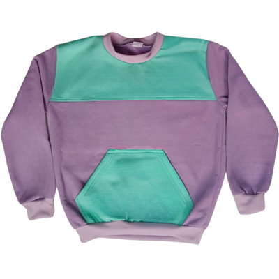 Sudadera Niña Verde y Morada